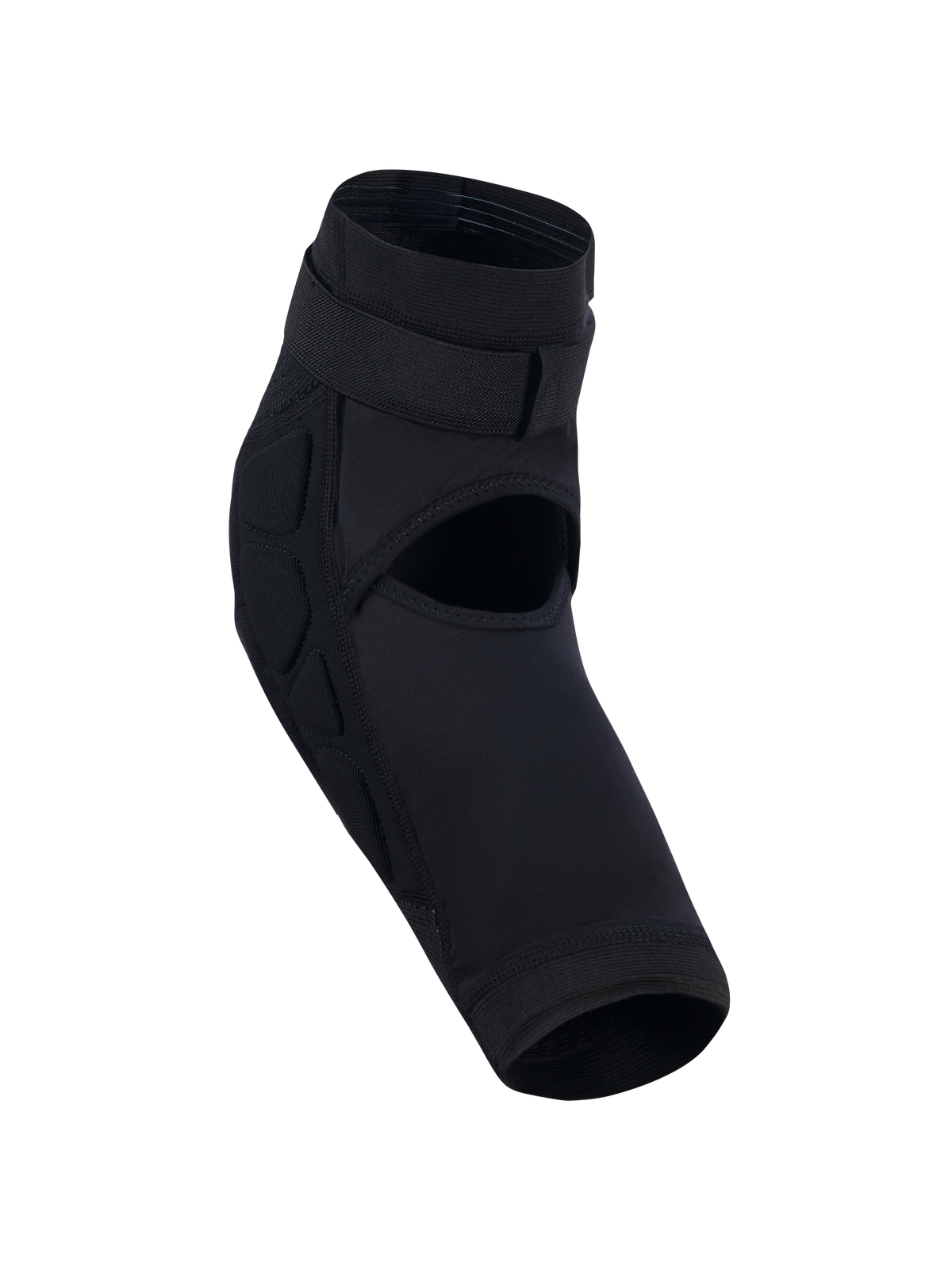 Alpinestars Bionic Plasma Youth Knee Protector, svart, motocross-knäskydd för ungdom med öppen baksida för ventilation, säker övre rem och sidovaddering, anatomisk sleeve-konstruktion för terrängkörning