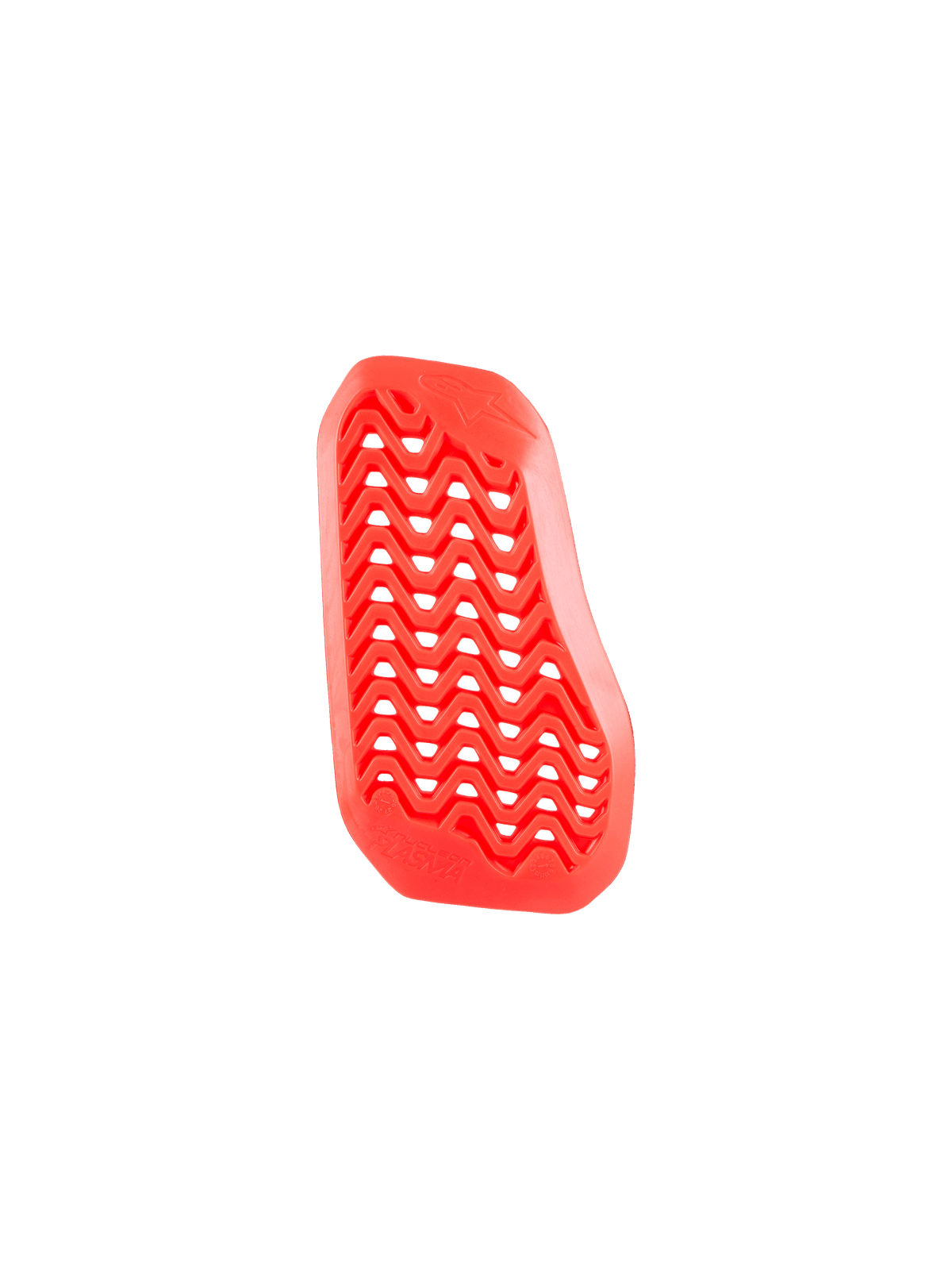 Alpinestars Nucleon Plasma delat bröstskydd, röd insats för höger sida, sicksack-perforerad design för luftflöde, lättviktigt och flexibelt biobaserat material för slagskydd