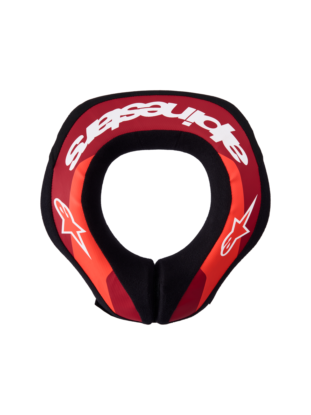 Alpinestars Ungdom Sequence nackskydd för motocross och MTB, rött och vitt, ergonomisk design med dubbeldensitetskärna och mjukt skum för unga förare.