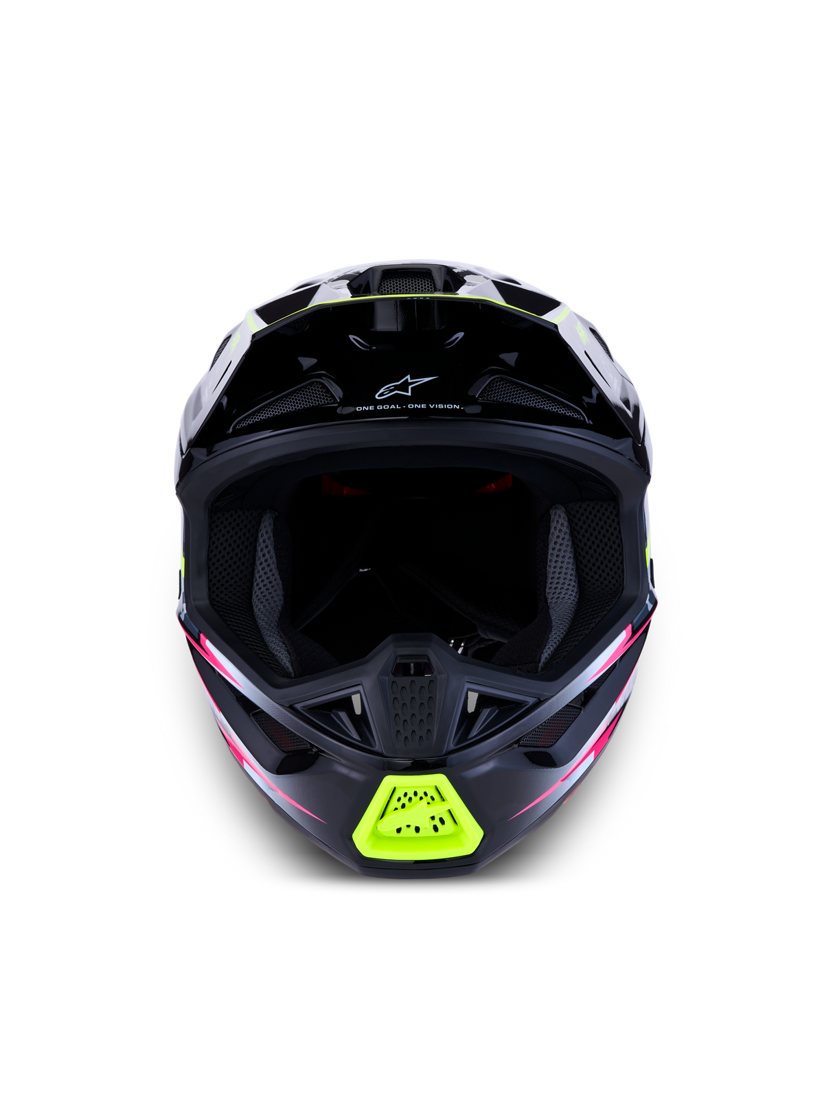 Alpinestars S-M7 Blaster Helmet, Black and Fluo Yellow, ECE 22.06 certified motocross helmet with advanced ventilation.