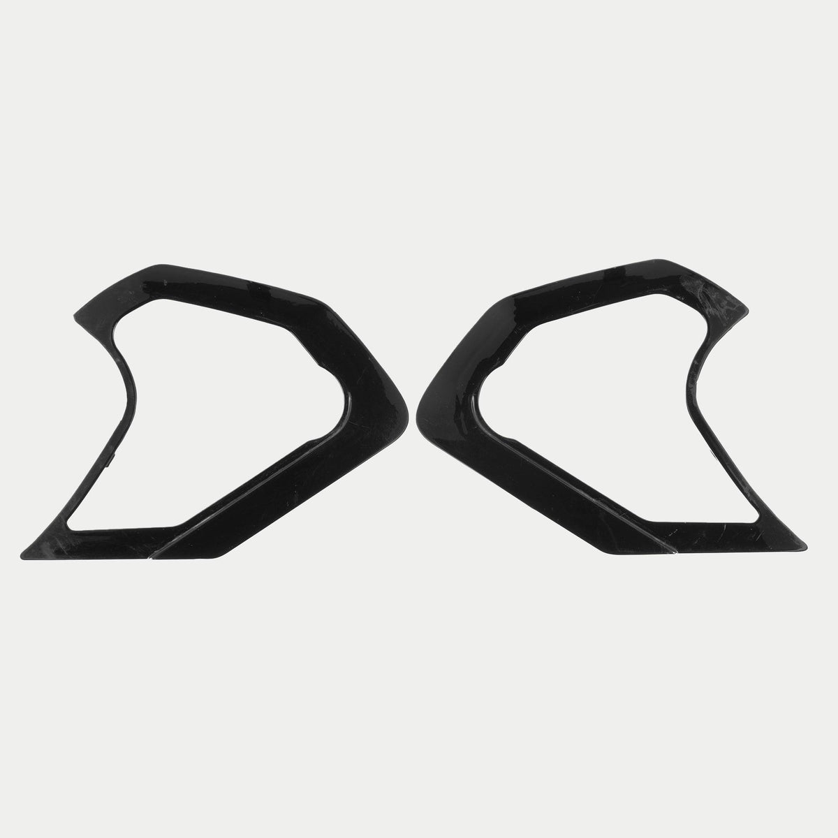 Alpinestars Supertech R10 skydd för visirmekanismen, hjälmtillbehör, högblank svart, ett par strömlinjeformade vinklade plastskydd för visirmekanismen, officiell reservdel för S-R10-hjälmar