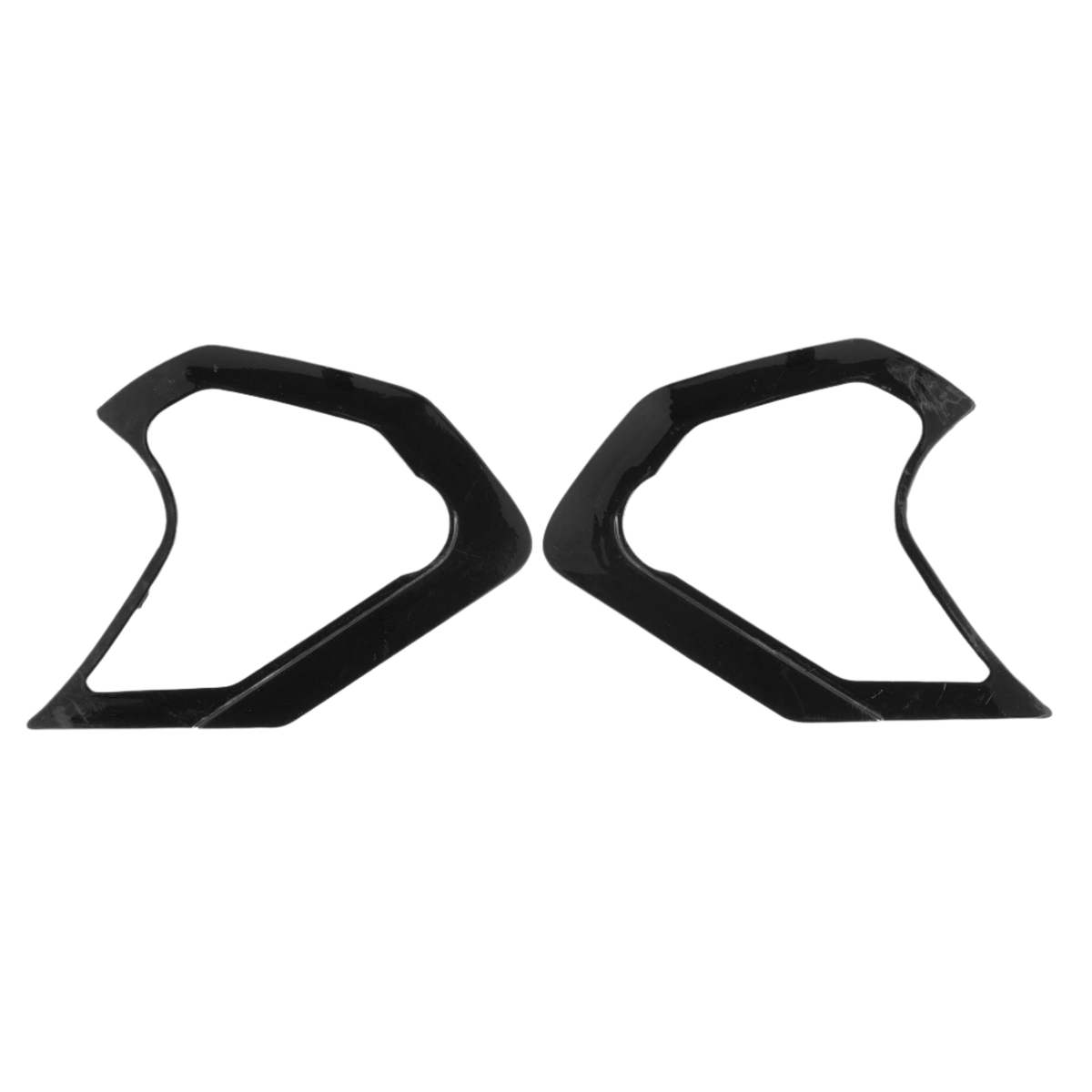 Alpinestars Supertech R10 skydd för visirmekanism, blank svart, ett par ersättningskomponenter i plast för visirmekanism, geometrisk form med utskärningar, officiell reservdel för S-R10-hjälmar
