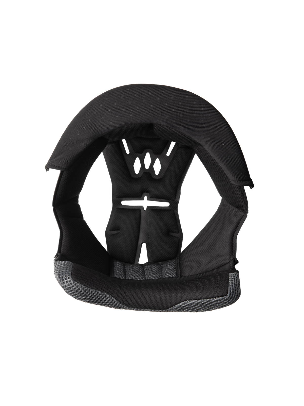 Alpinestars S-M3 Crown Pad, ersättningsfoder för motorcykelhjälm, svart och grått, ventilerande perforerad design, skumpolstring med meshtyg, ergonomisk inre dämpning för komfort och skydd