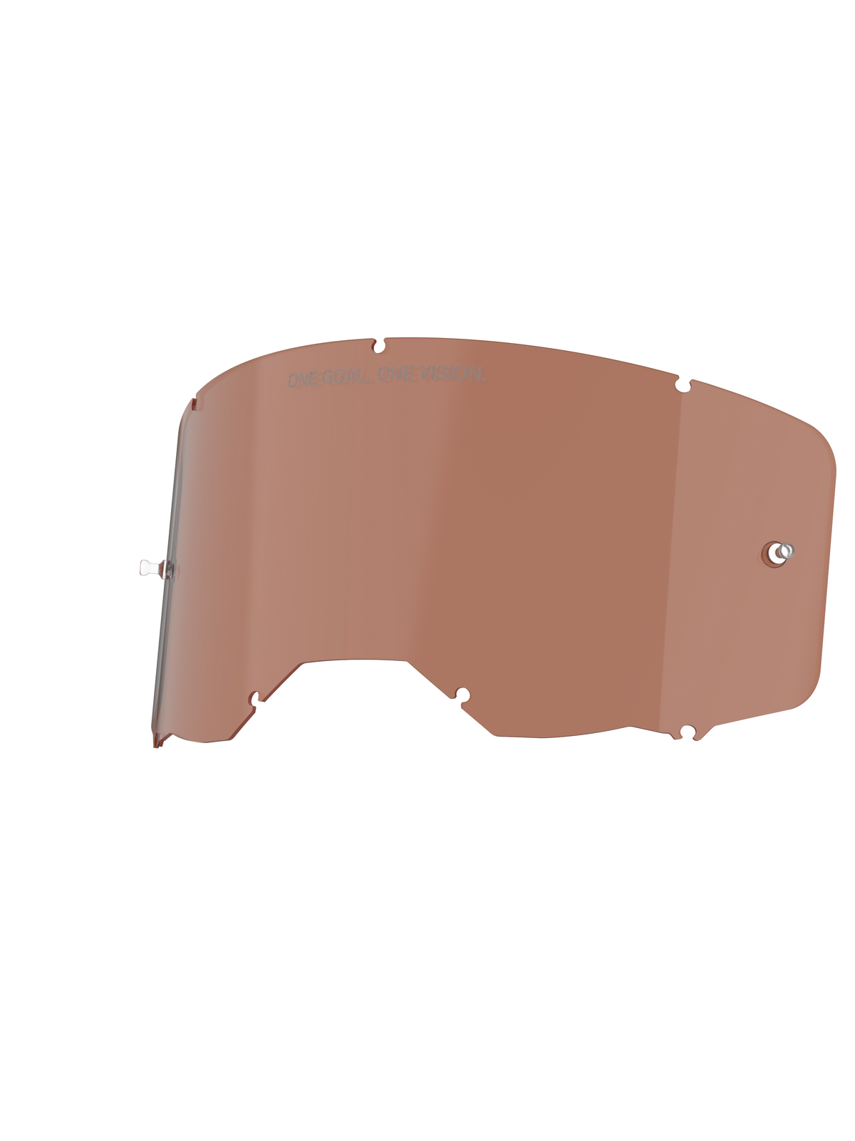 Alpinestars Vision 8-5-3 utbyteslins för goggles, Copper Rose-toning, med "ONE GOAL. ONE VISION."-etsning, konstruktion i polykarbonat med hög klarhet för motocross och terrängkörning
