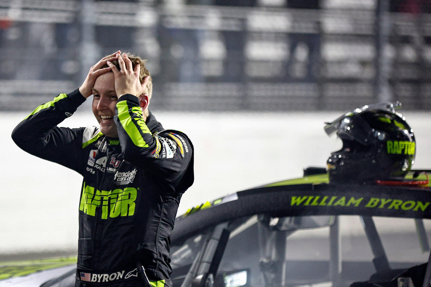 WILLIAM BYRON WINS BLUE-EMU 400 NASCAR CUP RACE IN MARTINSVILLE, VIRGINIA