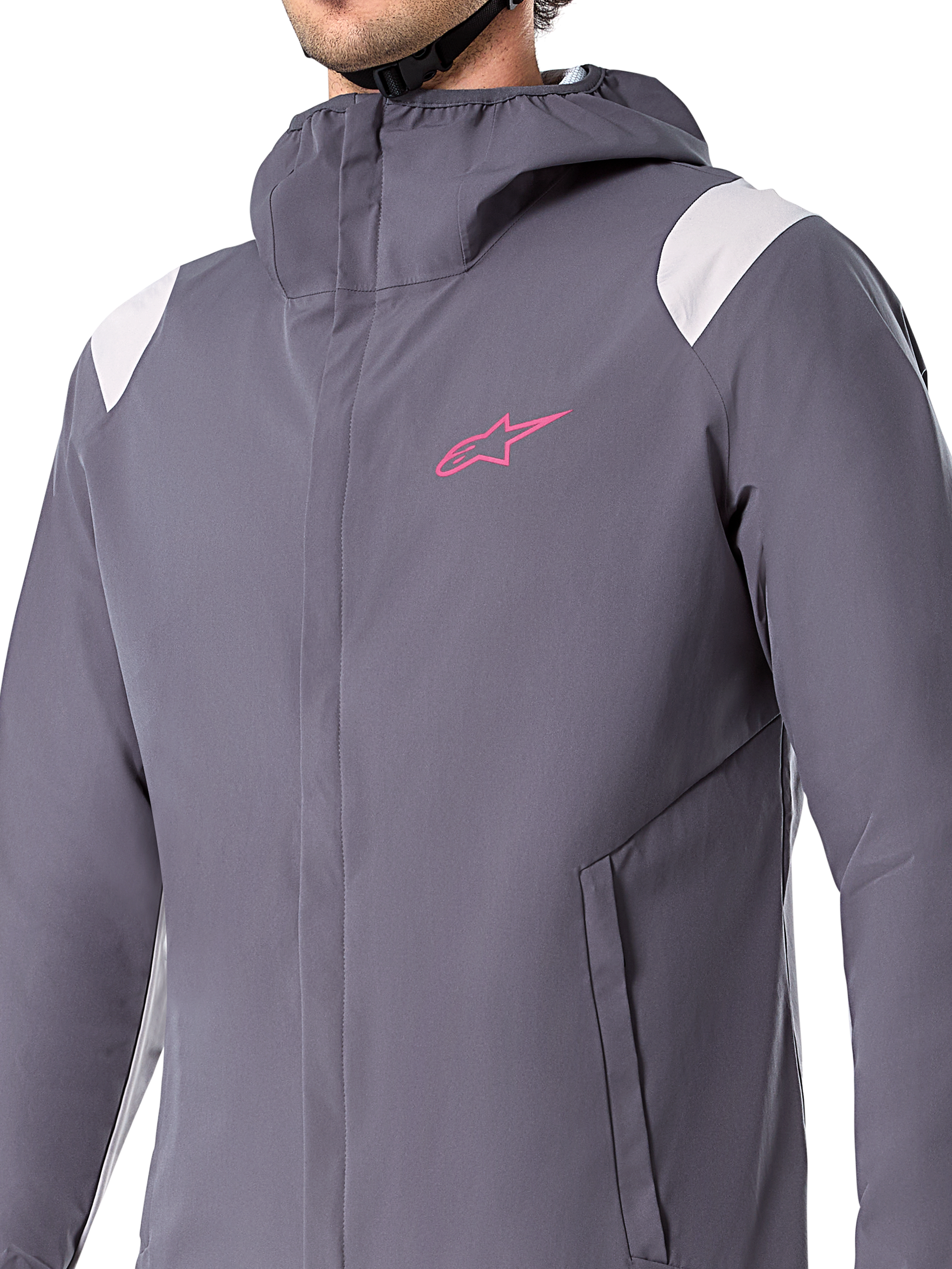 Alpinestars A-Dura regnjacka, regnjacka för mountainbike, mörk titangrå, design med huva, långa ärmar, väderskydd med hög prestanda för terrängcykling