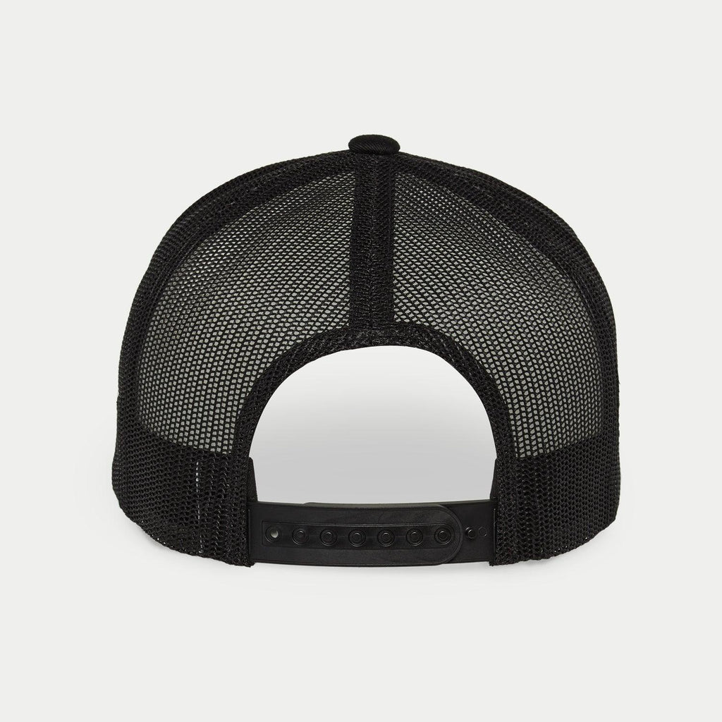 Alpinestars Flag Snapback Keps, Military Black, baksida med svarta paneler i stretchnät och justerbar snapback-knäppning i plast, vardaglig streetwear-accessoar