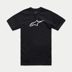 Alpinestars Ageless 2.0 CSF Tee, kortärmad t-shirt, svart med vit Ageless-logotyp, casual motorsport-sportswear