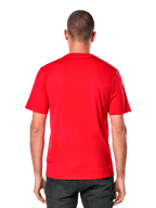 Alpinestars Ageless 2.0 CSF Tee, kortärmad t-shirt, vy bakifrån, röd, avslappnade motorsport-inspirerade sportkläder