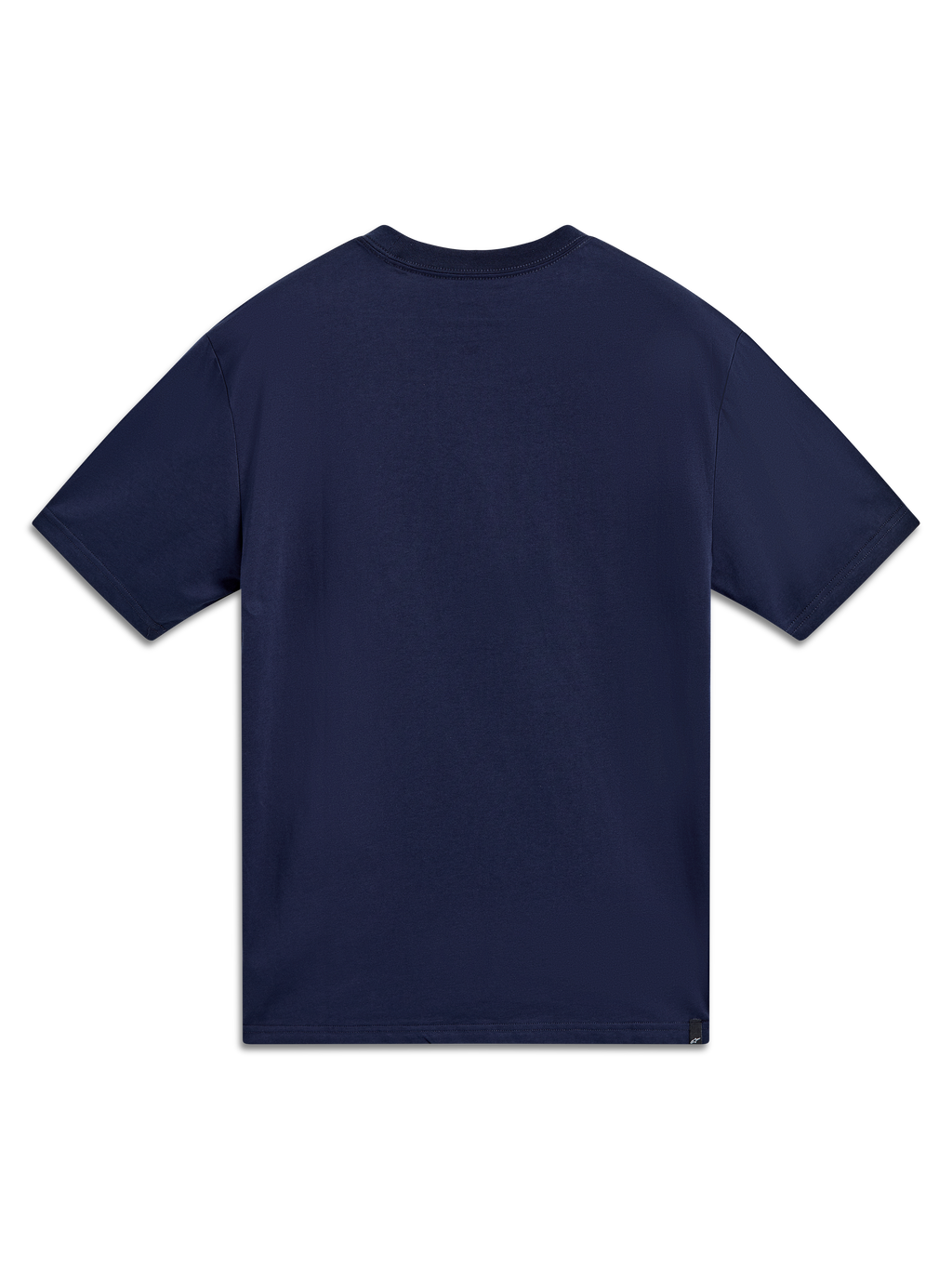 Alpinestars Ageless 2.0 CSF Tee, navy blue sportswear t-shirt, short-sleeved cotton-poly blend, back view.