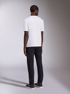 Alpinestars Always 2.0 CSF Tee, Short Sleeve T-Shirt, White, back view on a model wearing black pants and sneakers, casual motorsport streetwear
