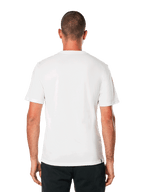 Alpinestars MX Helmet CSF Tee, Short Sleeve T-Shirt, White, Back view, worn with black pants, casual motorsport-inspired design