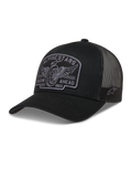 Alpinestars Heritage Patch Trucker keps, svart och grå sportkeps med meshbaksida och broderad racing-patch.