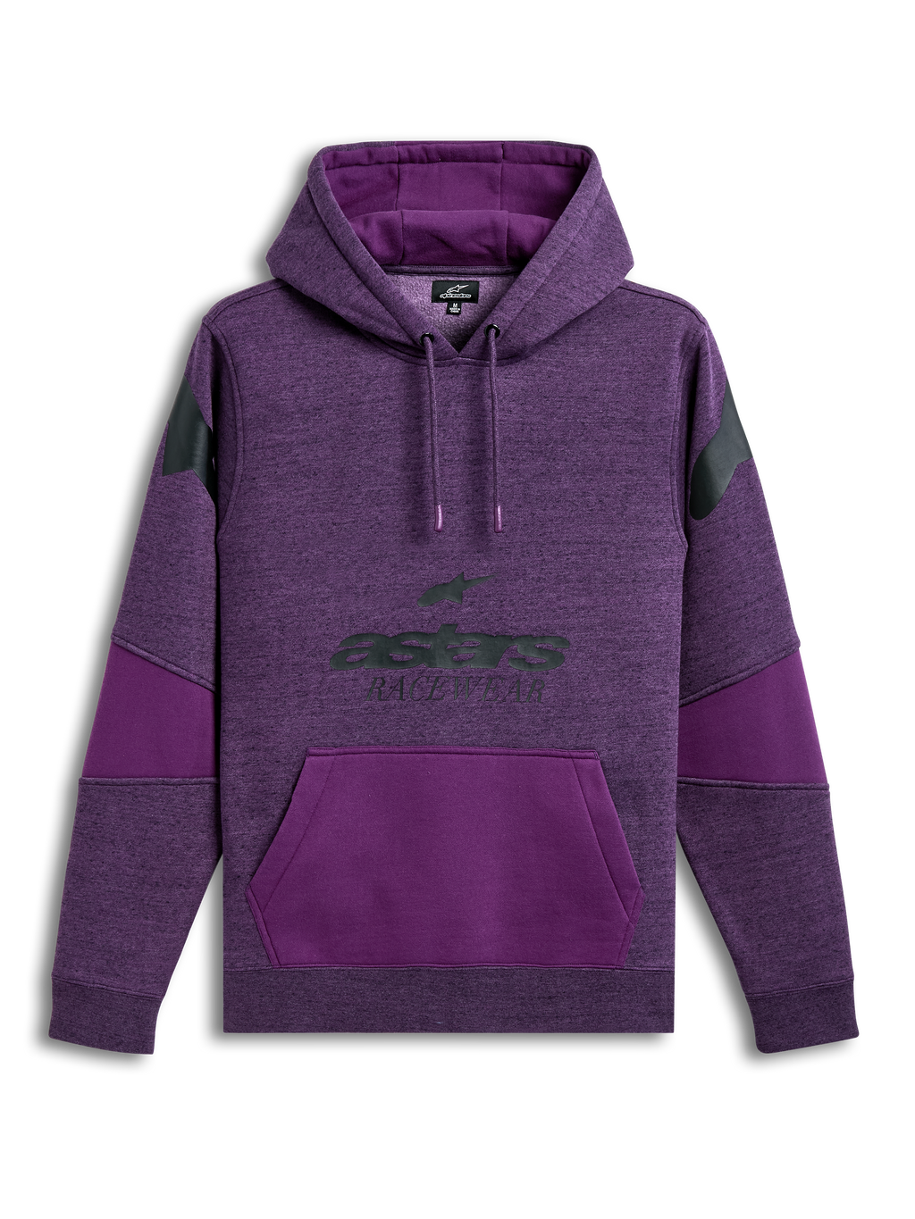 Alpinestars Perpetuate huvtröja, lila pullover-fleece med logografik, känguruficka och blockfärgad design
