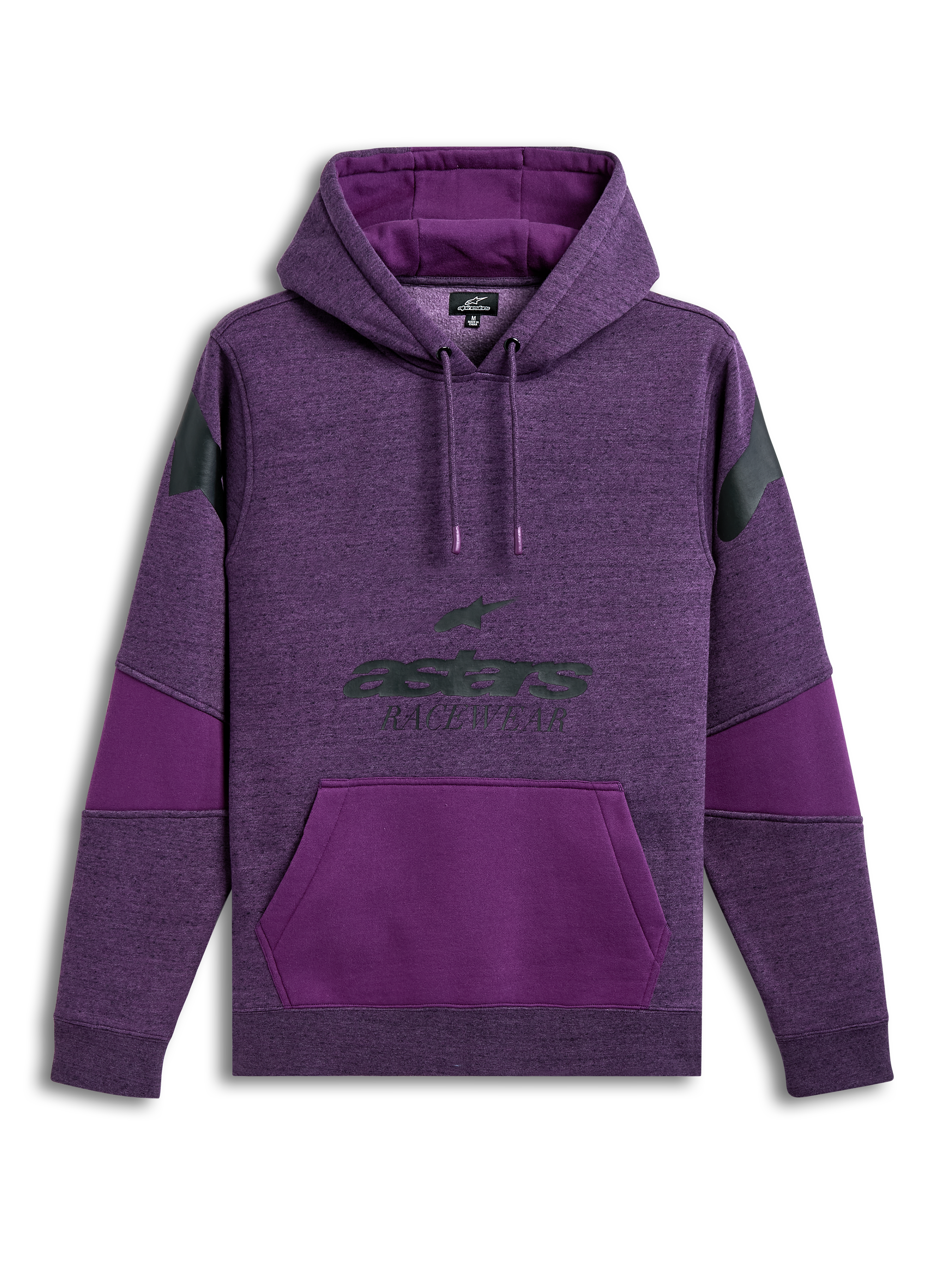 Alpinestars Perpetuate huvtröja, lila pullover-fleece med logografik, känguruficka och blockfärgad design