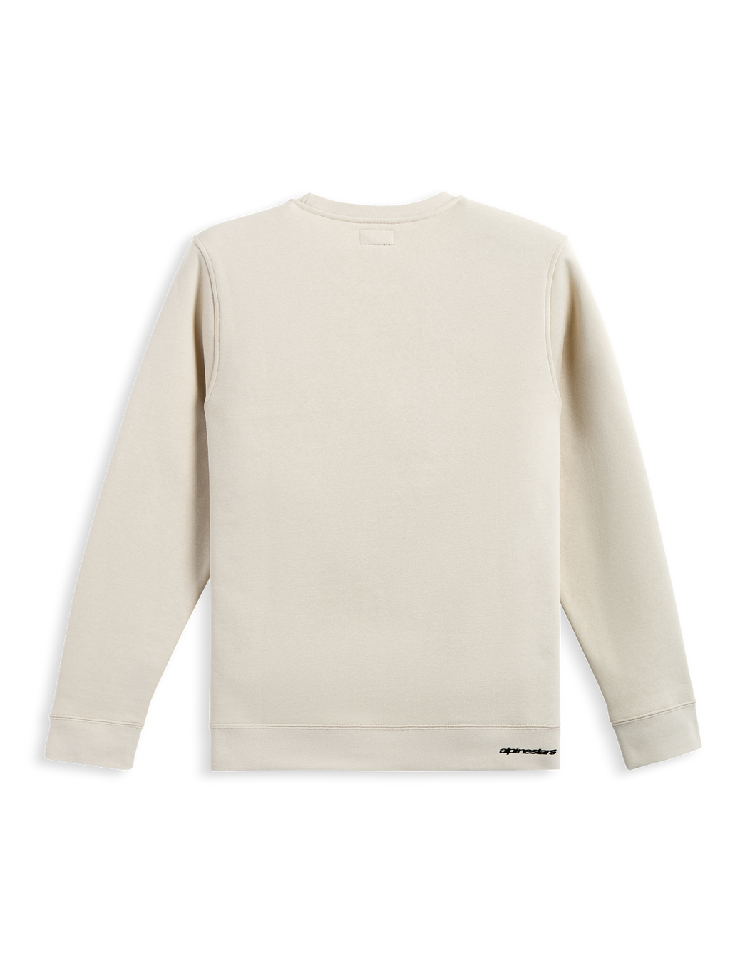 Alpinestars Positive Crew, off white sporttröja, baksidesvy som visar en ren bomullsblandad tröja med diskret branding