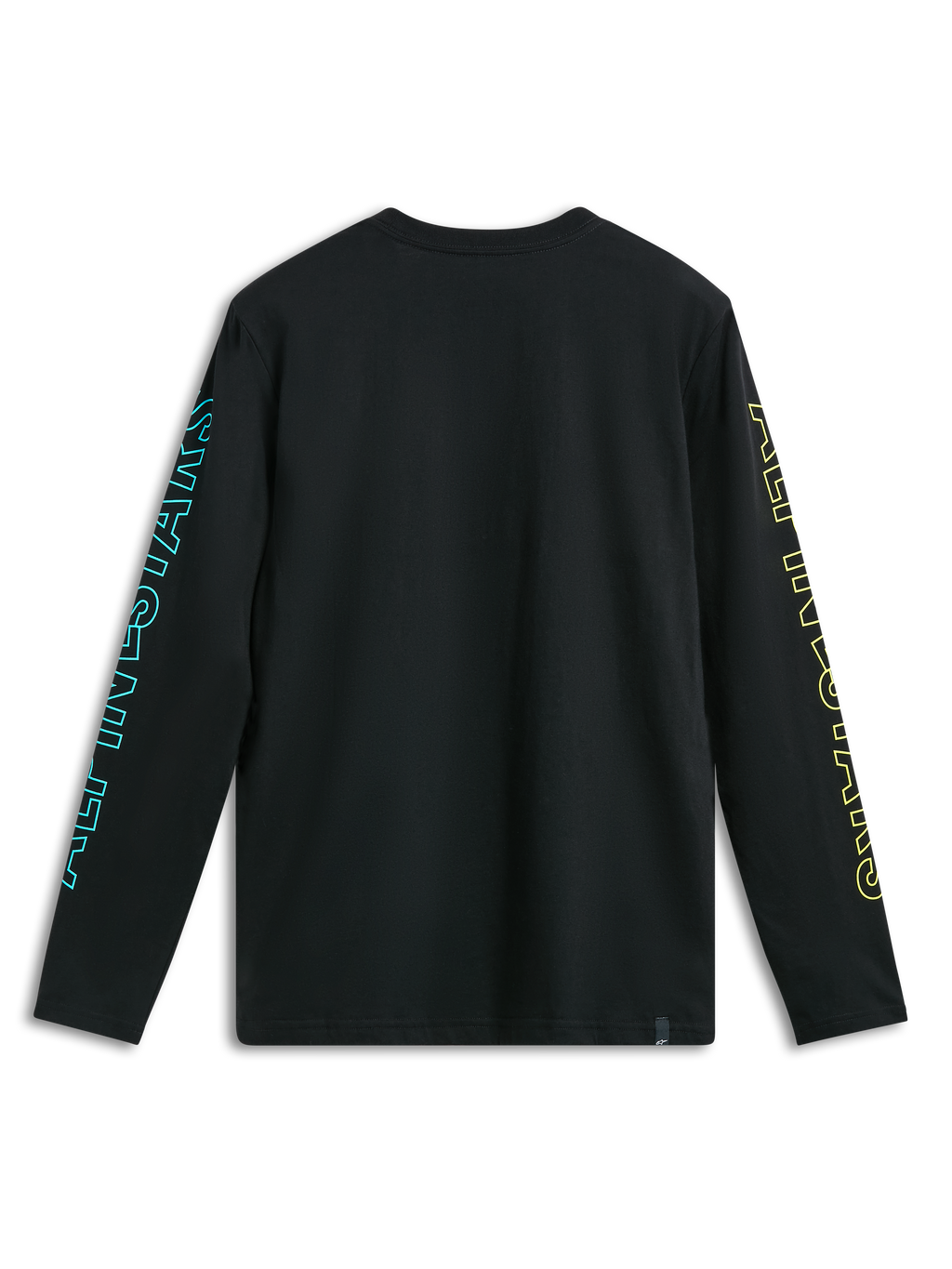 Alpinestars Ayess CSF t-shirt, svart långärmad t-shirt, baksidesvy som visar tryckt ärmgrafik