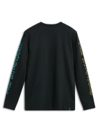 Alpinestars Ayess CSF t-shirt, svart långärmad t-shirt, baksidesvy som visar tryckt ärmgrafik