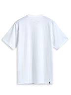 Alpinestars Geografica Csf Tee, kortärmad t-shirt, vit, vy bakifrån, ren design med liten svart vävd etikett i fållen, casual motorsport streetwear