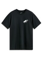 Alpinestars Formulate CSF Tee, kortärmad t-shirt, svart, vit Astars-logotyp på bröstet, vardagliga motorsportkläder