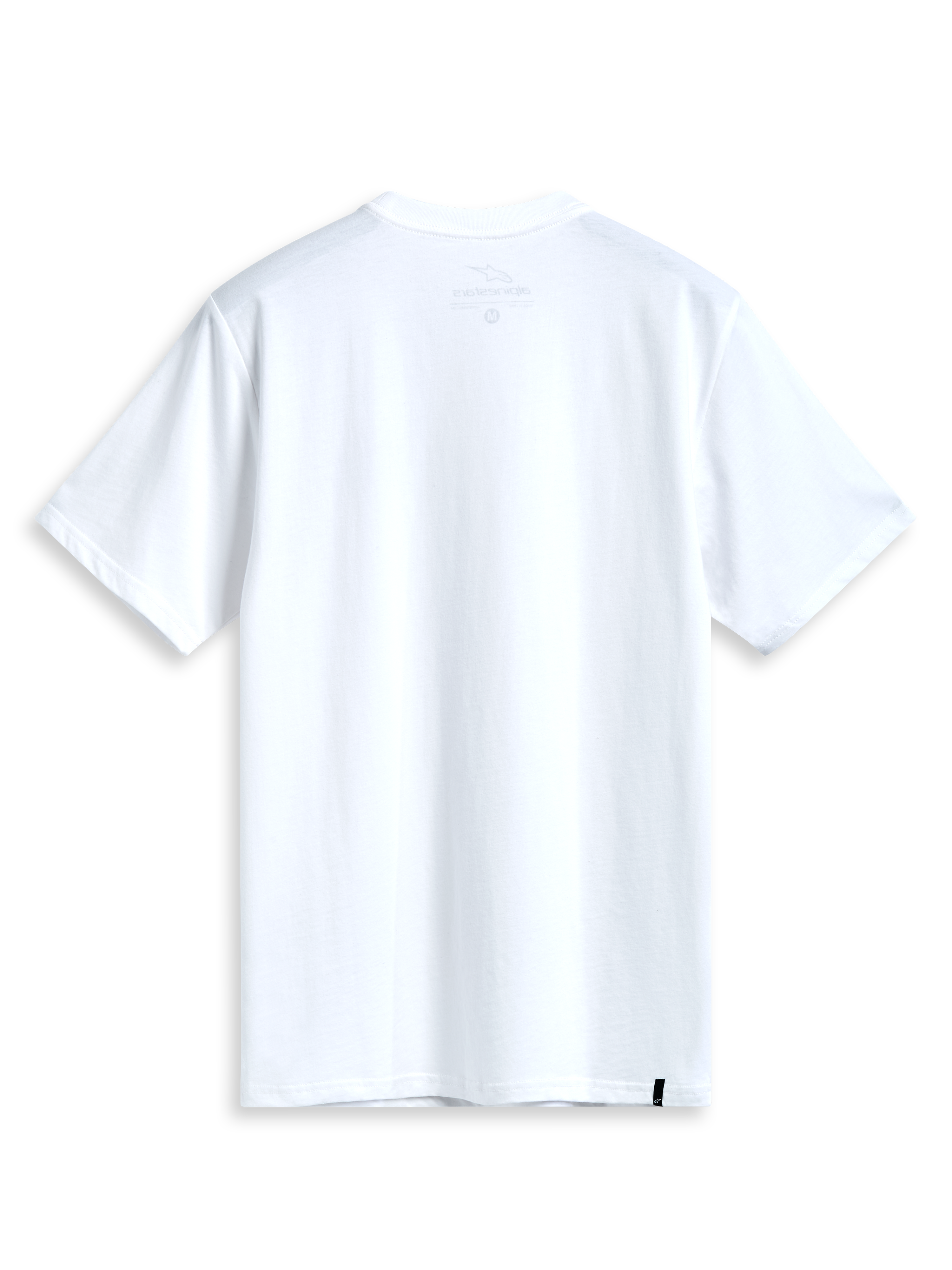 Alpinestars Prevail CSF t-shirt, vit kortärmad t-shirt, baksida med enfärgad design, bekväm motorsport-streetwear