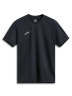 Alpinestars Point Performance Tee, kortärmad T-shirt, svart, liten vit Astars-logotyp på bröstet, funktionskläder