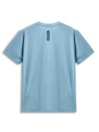 Alpinestars Point Performance Tee, kortärmad t-shirt, isblå, baksida med vertikalt svart Astars-ordmärke, casual performance-sportkläder