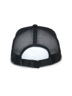 Alpinestars Alter Trucker Hat, svart, baksida som visar ventilerande paneler i återvunnen mesh och justerbart spänne, avslappnad sportaccessoar