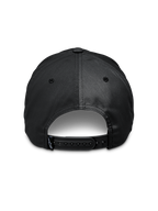 Alpinestars Tyler Hat, Black, back view showing adjustable snapback closure, small logo tag on strap, recycled polyester twill, casual sportswear accessory