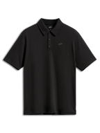Alpinestars Impetus Sport Polo, Short Sleeve Polo Shirt, Black, featuring a small grey Astars logo on the chest, three-button placket and self collar, casual sportswear