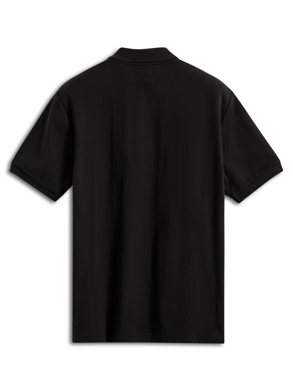 Alpinestars Endeavor Classic Polo, Short Sleeve Polo Shirt, Black, back view, classic pique knit fabric with ribbed collar and sleeve cuffs, casual motorsport sportswear
