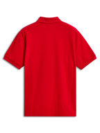 Alpinestars Endeavor Classic Polo, kortärmad pikétröja, röd, vy bakifrån, med ribbad krage och ärmslut, klassisk pikéstickad struktur, vardagliga sportkläder