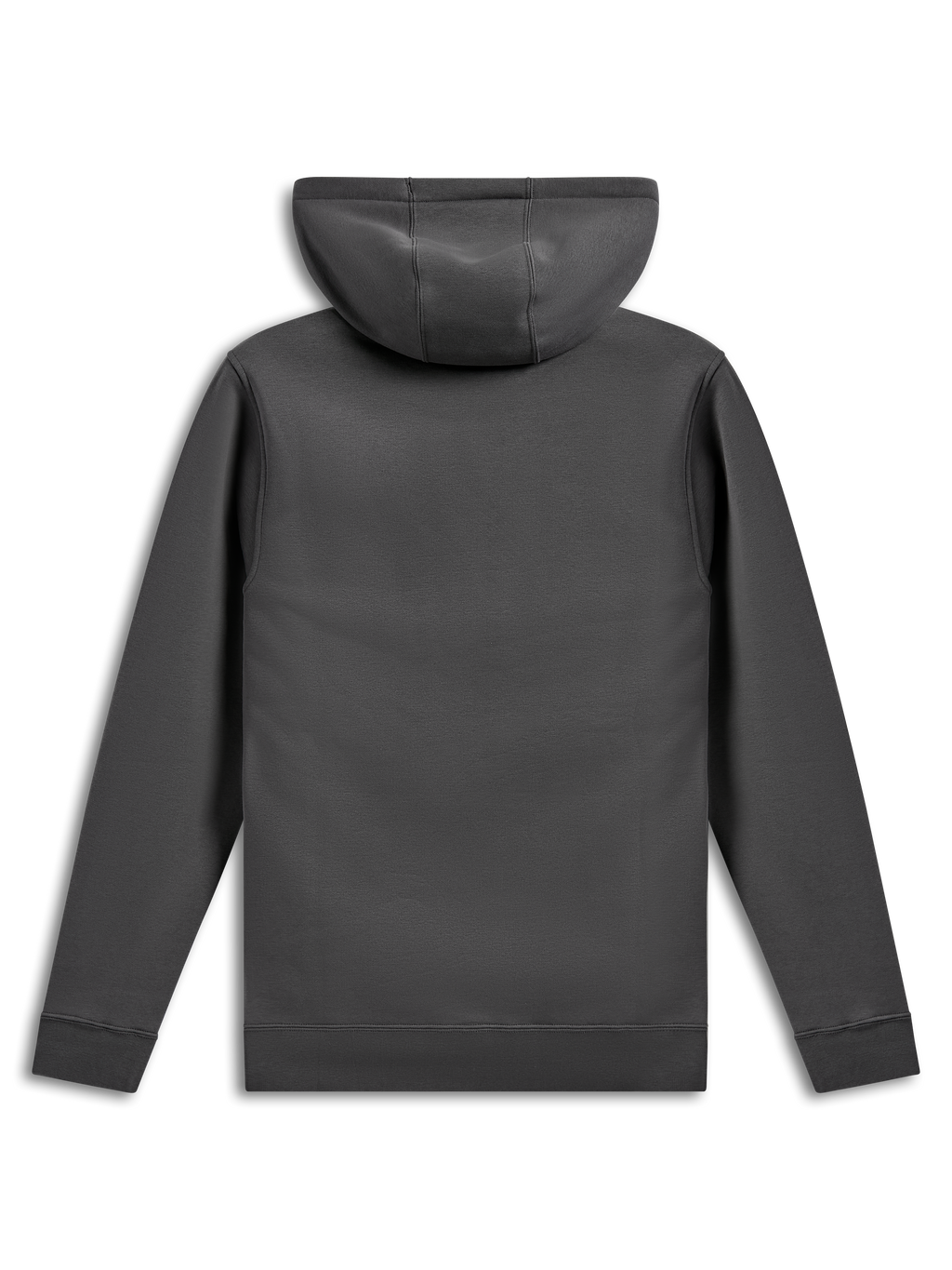 Alpinestars Ellipsoid Hoodie, huvtröja i fleece, Gunmetal-grå, vy bakifrån som visar enfärgad kropp och ärmar, ribbade muddar och fåll, avslappnad motorsport-inspirerad streetwear