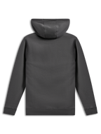 Alpinestars Ellipsoid Hoodie, huvtröja i fleece, Gunmetal-grå, vy bakifrån som visar enfärgad kropp och ärmar, ribbade muddar och fåll, avslappnad motorsport-inspirerad streetwear