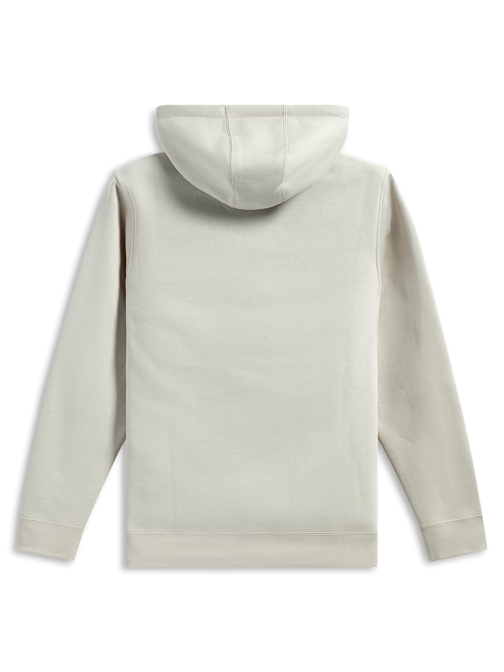 Alpinestars Pulse Hoodie, baksida, sandfärgad benvit, casual fleece-huvtröja, långa ärmar med ribbade muddar och fåll, design med huva, motorsport-inspirerad streetwear