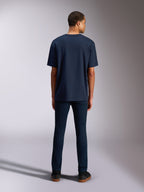 Alpinestars Alter Oversized CSF Tee, kortärmad t-shirt, marinblå, vy bakifrån som visar den avslappnade oversized-passformen, avslappnad lifestyle-streetwear