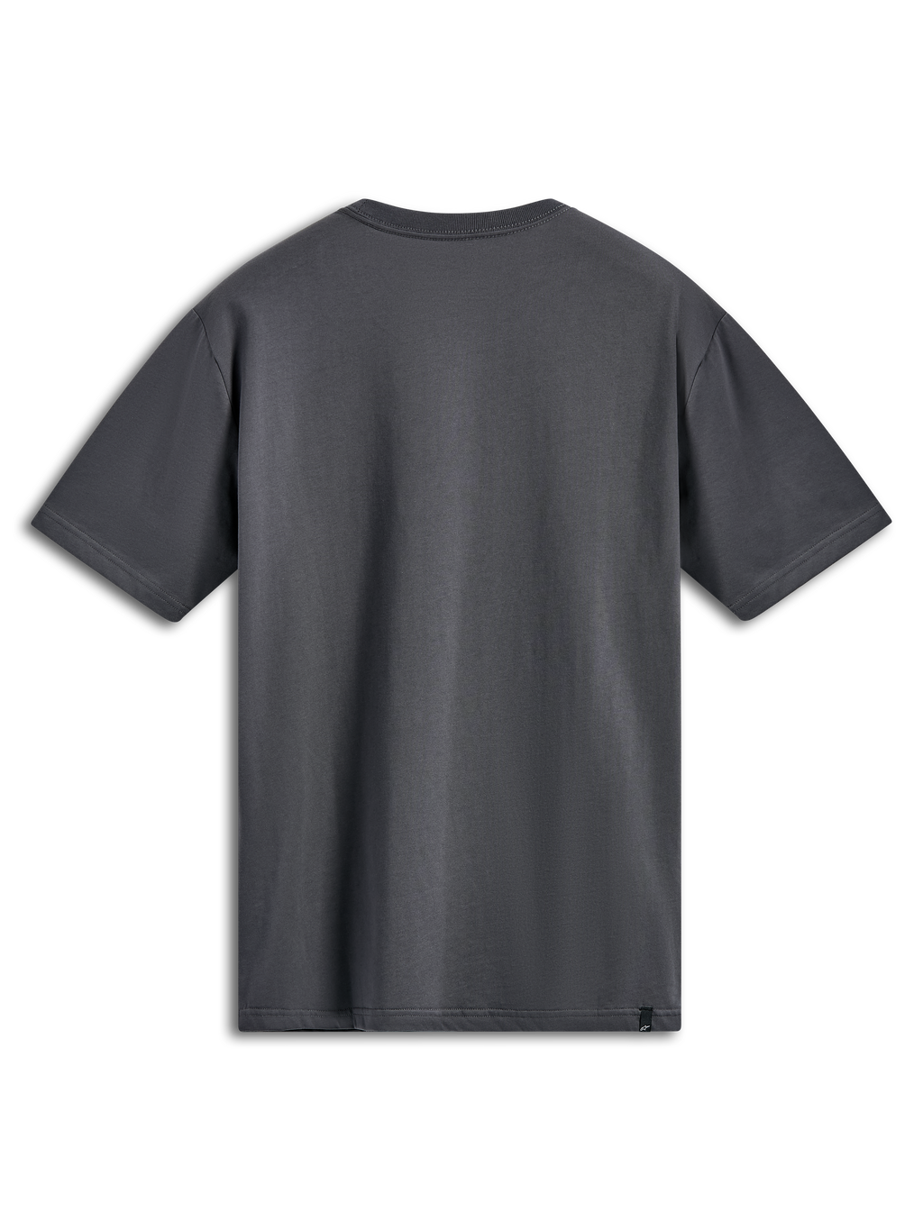 Alpinestars Ellipsoid CSF Tee, kortärmad t-shirt, koksgrå, baksida, enfärgad design med en liten svart logotypetikett i nederkanten, vardagliga sportkläder