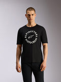 Alpinestars MX CSF Tee, kortärmad t-shirt, svart, vit cirkulär Alpinestars Motocross-grafik, casual motorsport-streetwear
