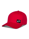 Alpinestars Pivot keps, röd sportswear-keps, böjd skärm med strukturerad krona, med en liten svart broderad Astars-logotyppatch på sidan, casual motorsportdesign