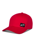 Alpinestars Pivot keps, röd sportswear-keps, böjd skärm med strukturerad krona, med en liten svart broderad Astars-logotyppatch på sidan, casual motorsportdesign