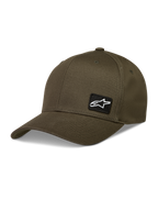 Alpinestars Pivot Hat, Military Green twill sportswear cap with curved bill and embroidered logo patch.