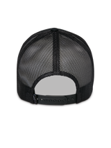 Alpinestars Hexeon Trucker Hat, Rear View, Black, Poly Mesh Back Panels with Adjustable Snapback Closure, Casual Motorsport Streetwear