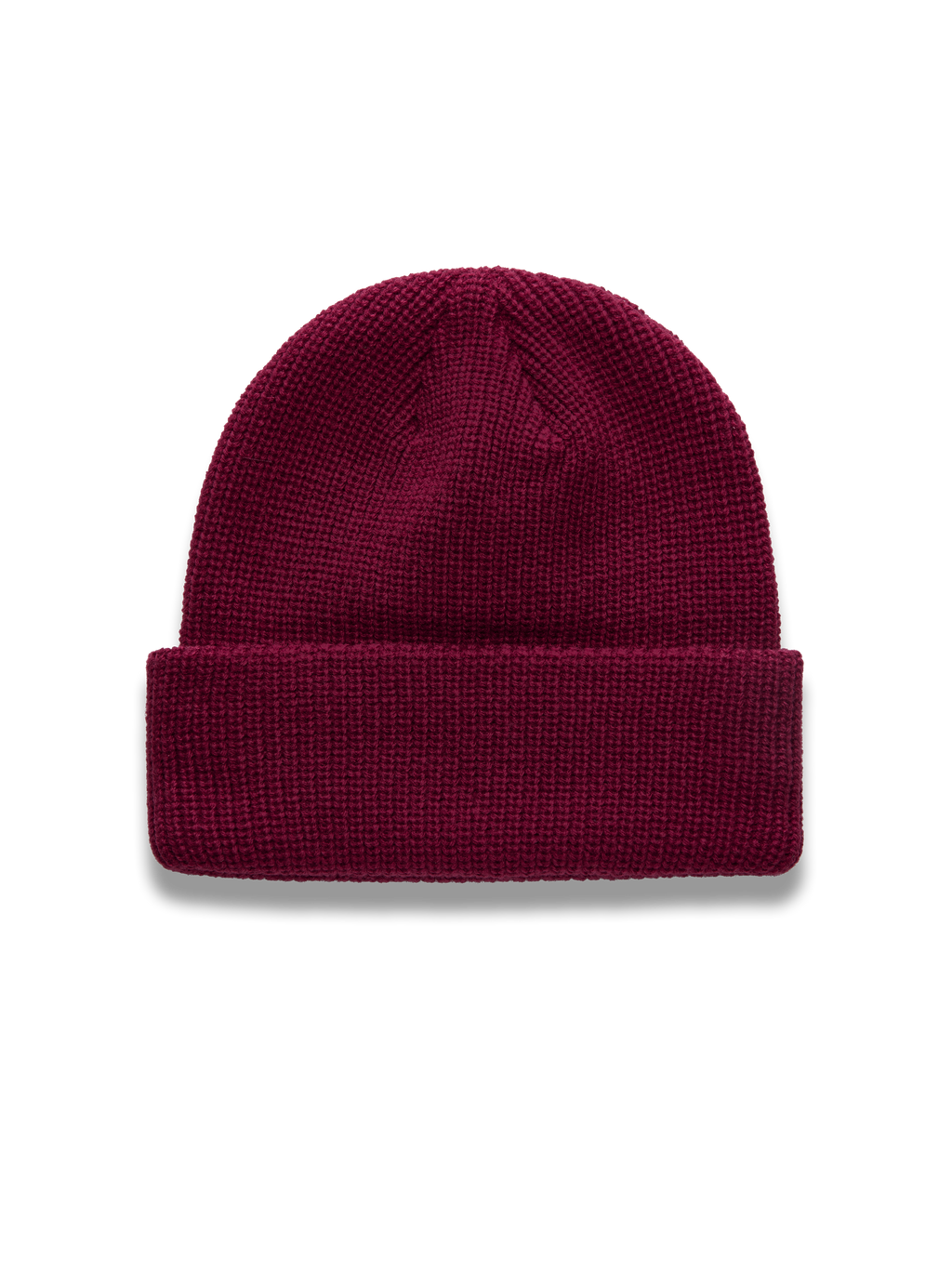Alpinestars Unload Rib Cuff Beanie, Berry red knit sportswear hat in soft acrylic with a folded cuff design.