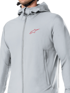 Alpinestars A-Dura Thermal Jacka, cykeljacka, titaniumgrå, med fleecefodrad huva och fickor med dragkedja, lättviktig PrimaLoft-isolering för mountainbike och terrängkörning i kallt väder