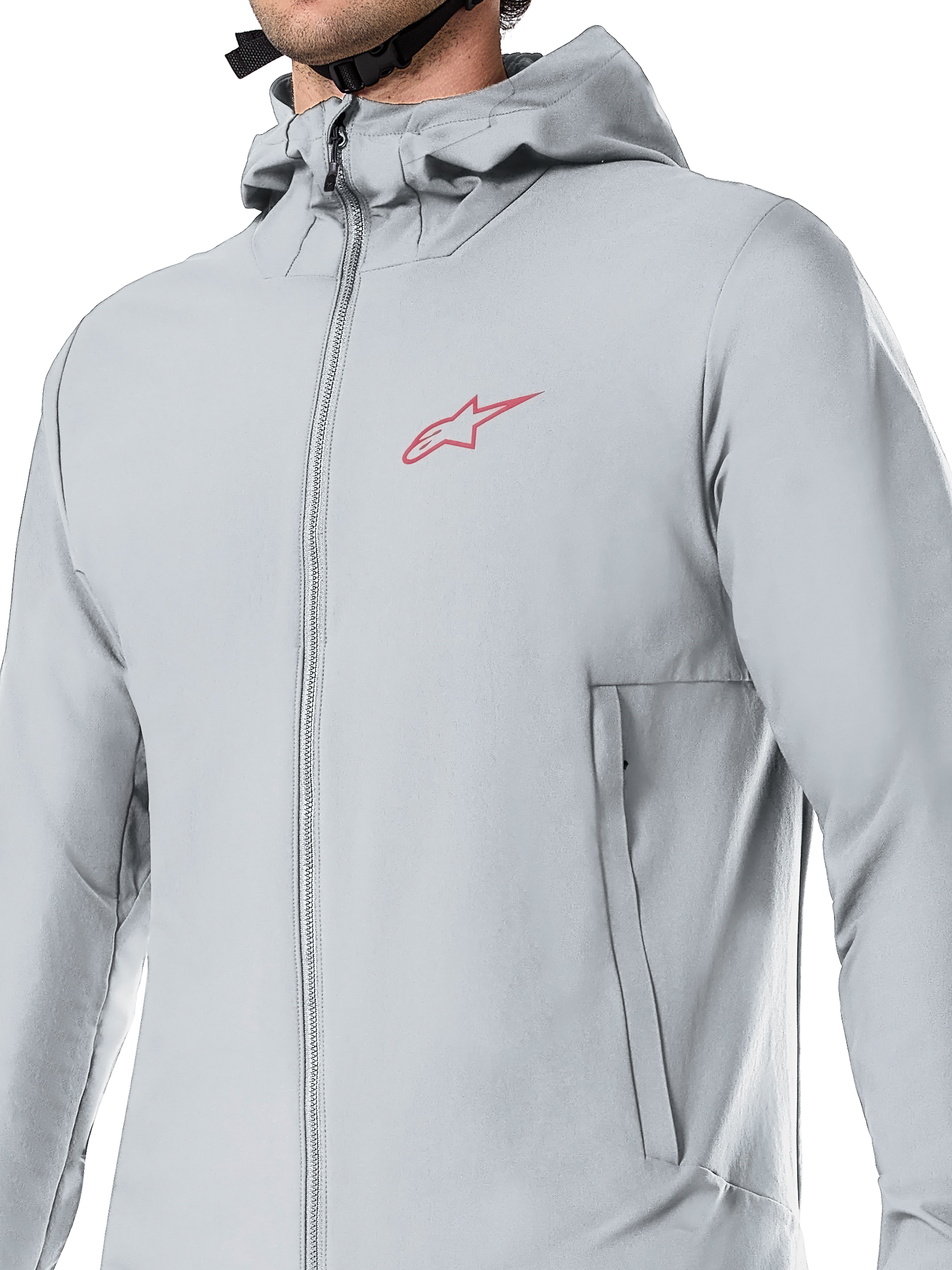 Alpinestars A-Dura Thermal Jacka, cykeljacka, titaniumgrå, med fleecefodrad huva och fickor med dragkedja, lättviktig PrimaLoft-isolering för mountainbike och terrängkörning i kallt väder