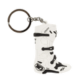 Alpinestars New Tech 10 Boot Nyckelring, miniatyr 3D-motocrossstövel, vit och svart, med detaljerade remmar och logotyper, metallring och kedja, motorsport-inspirerad accessoar