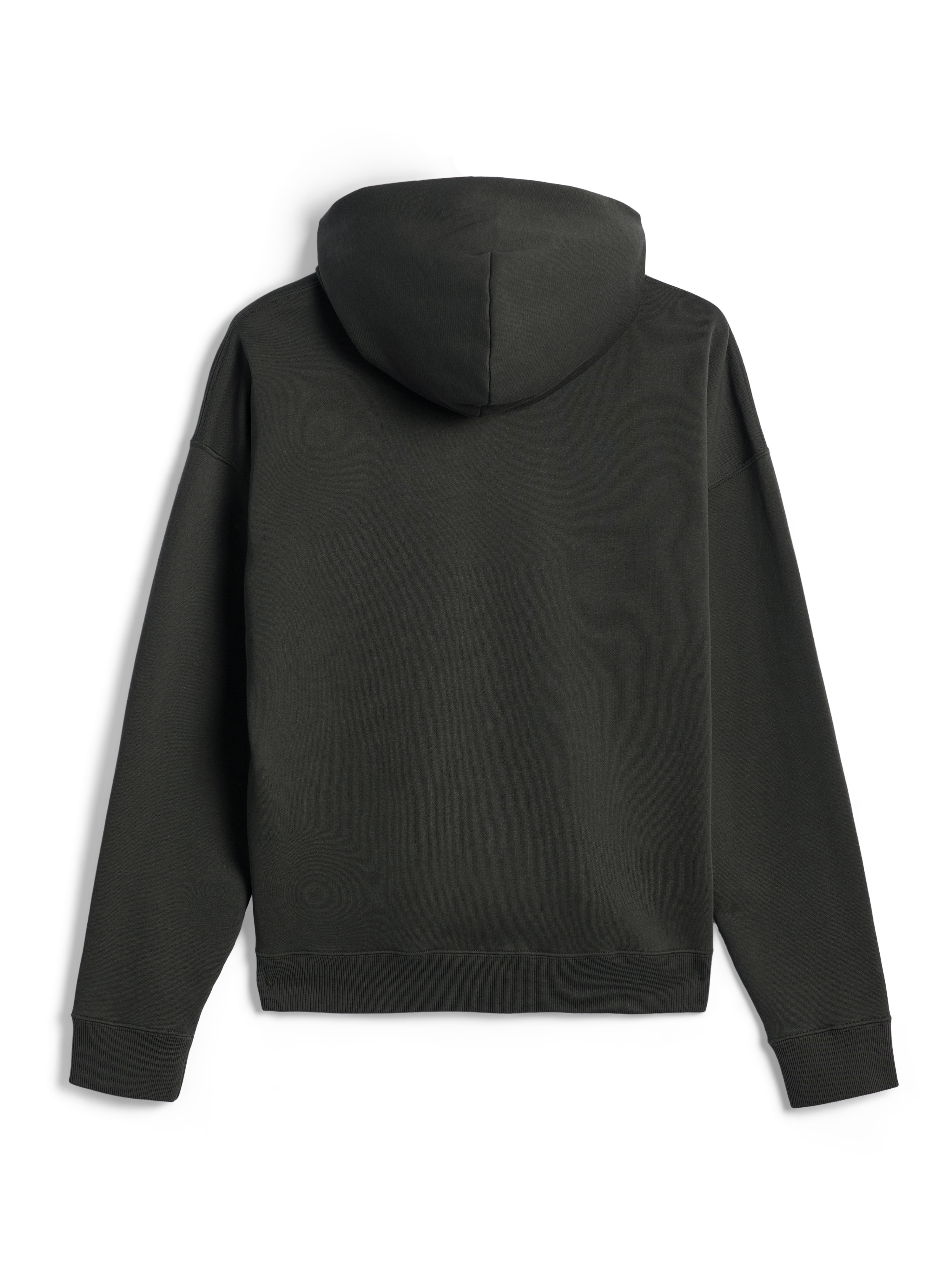Alpinestars Essentials Ageless huvtröja, pullover-huvtröja, Off Black, baksida, premium stentvättad fleece, ribbade muddar och fåll, stilren vardaglig streetwear-design