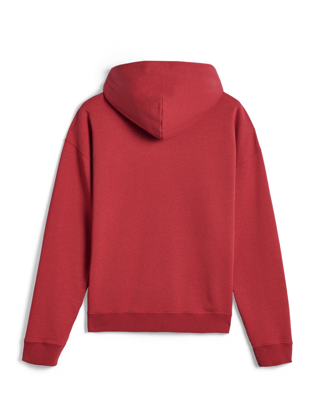 Alpinestars Essentials Ageless Hoodie, back view, Brick red, casual sportswear, solid color design with hood and ribbed cuffs, soft fleece finish