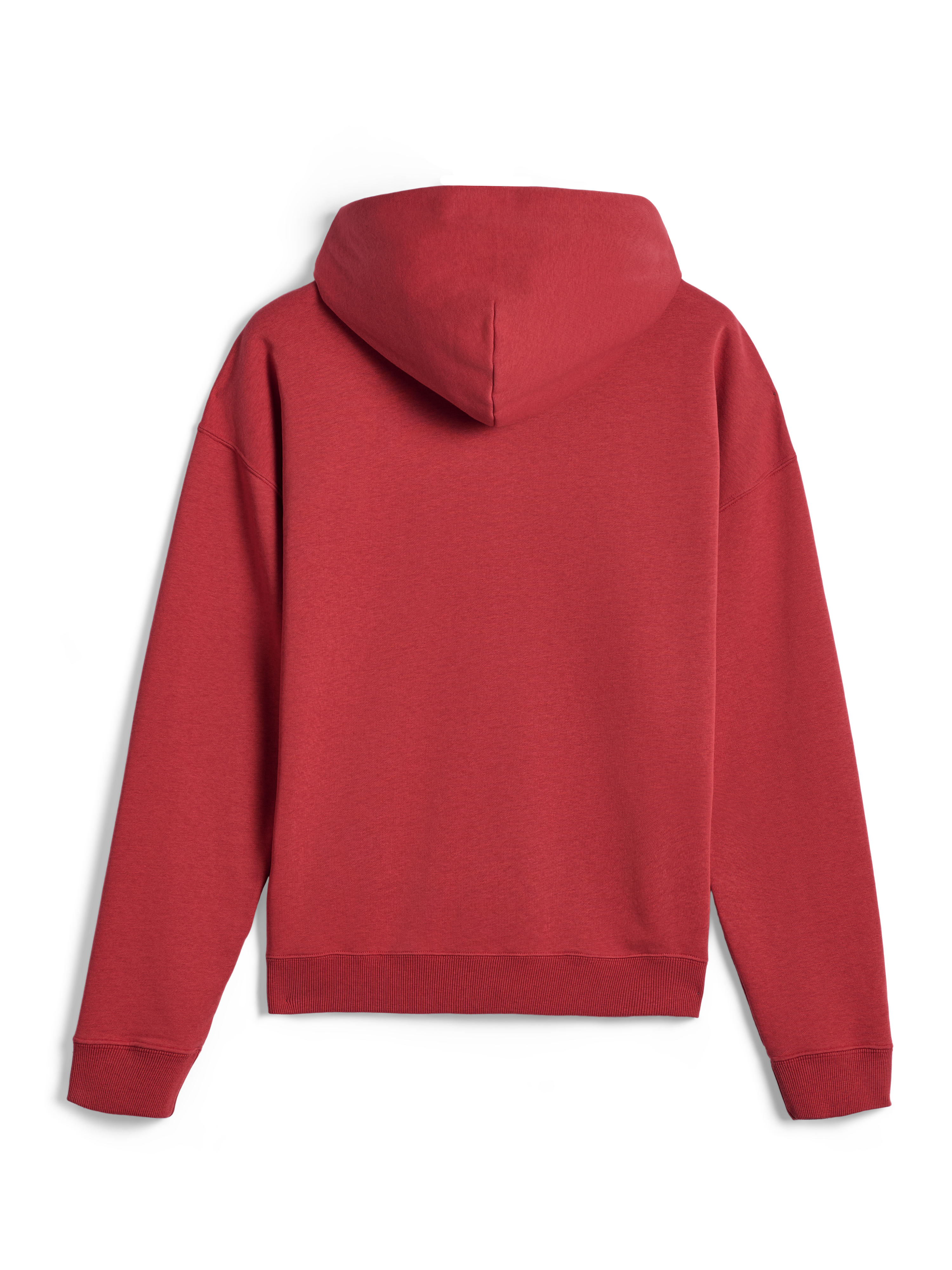 Alpinestars Essentials Ageless Hoodie, back view, Brick red, casual sportswear, solid color design with hood and ribbed cuffs, soft fleece finish