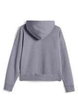 Alpinestars Essentials Ageless Zip Hoodie, back view, Silver, casual fleece streetwear, relaxed fit, ribbed cuffs and hem, garment stone wash finish